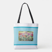 Aqua Floral Tasche (Rückseite)