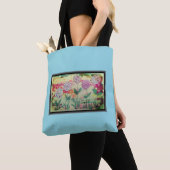 Aqua Floral Tasche (Von Nahem)