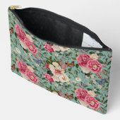 Aqua Floral Zubehörtasche (Offen)