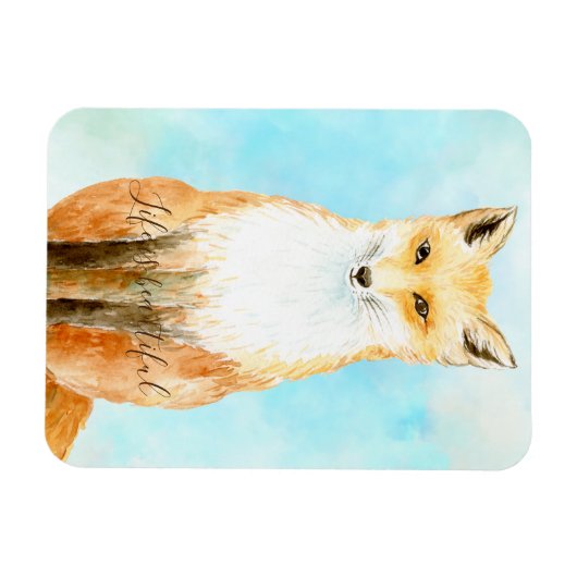 Aqua Fox Magnet (Horizontal)