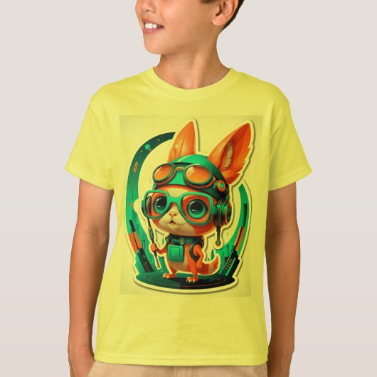 Aqua Foxy Vibes T-Shirt (Vorderseite)