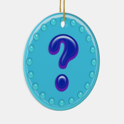 Aqua-Fragezeichen Keramikornament (Rechts)