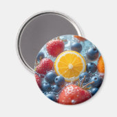 Aqua Frucht-Medley Magnet (Vorderseite/Rückseite)