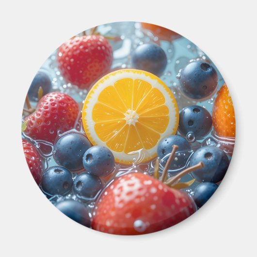 Aqua Frucht-Medley Magnet (Vorne)
