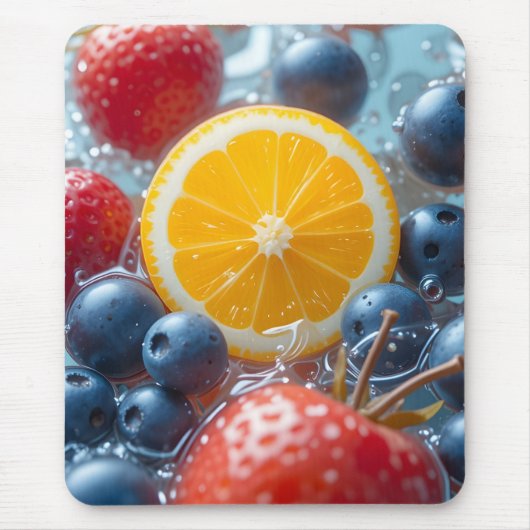 Aqua Frucht-Medley Mousepad (Vorne)