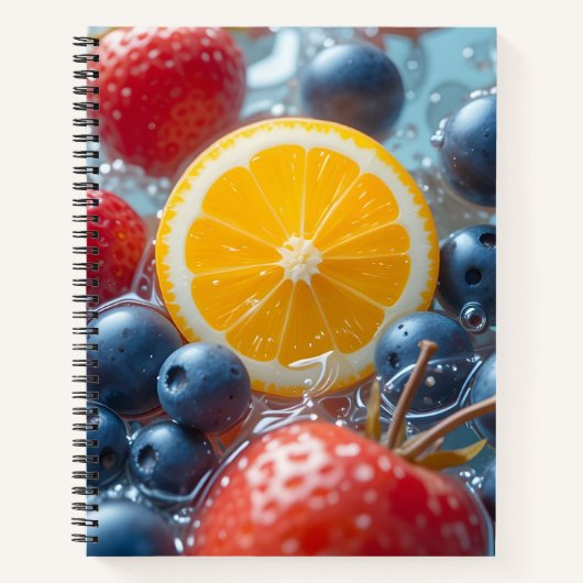 Aqua Frucht-Medley Notizblock (Vorderseite)