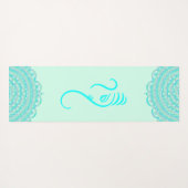 Aqua Ganesha und Mandalase Yogamatte (Rückseite (Horizontal))