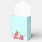 Aqua Gastgeschenk Hochzeit Box Ihre Fotos Monogram Geschenkschachtel (Geöffnet)