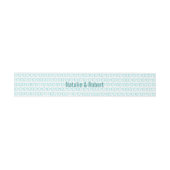 Aqua Geek Chic Binary Code Bands Einladungsbanderole (Flach)