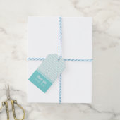 Aqua Geek Chic Binary Code Geschenktasten Geschenkanhänger (Mit Garn)