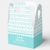 Aqua Geek Chic Binary Code Gevor Boxes Geschenkschachtel (Geöffnet)