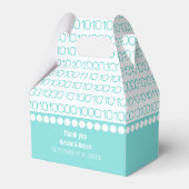 Aqua Geek Chic Binary Code Gevor Boxes Geschenkschachtel (Vorderseite)