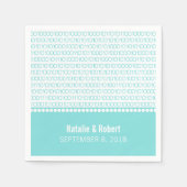Aqua Geek Chic Binary Code Paper Napkins Serviette (Vorderseite)