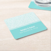 Aqua Geek Chic Binary Code Paper Untersetzer (angewinkelt)