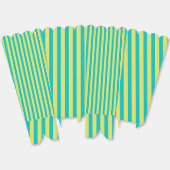 Aqua + Gelbe Streifen Popcorn Geschenkschachtel (Ungeklappt)