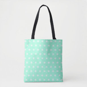 Aqua Geometric Art Deco Stil Dreiecke Muster Tasche