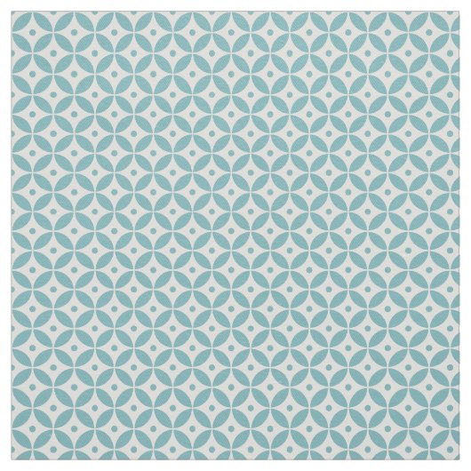 Aqua Geometric Circles Muster Shippo Stoff (Muster)