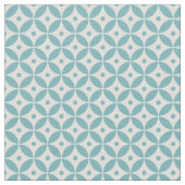 Aqua Geometric Circles Muster Shippo Stoff (Nahaufnahme)