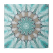 Aqua Geometric Floral Beach Star Badezimmer Tile Fliese (Vorderseite)