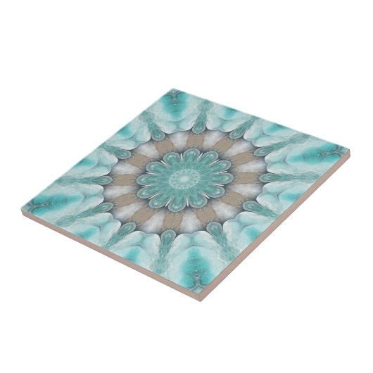 Aqua Geometric Floral Beach Star Badezimmer Tile Fliese (Seite)