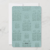 Aqua Geschenk Muster Foto Vorlage Weihnachten (Rückseite)