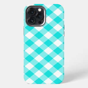 Aqua Gingham iPhone 13 Pro Max Hülle