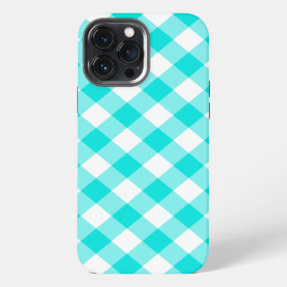 Aqua Gingham iPhone 13 Pro Max Hülle