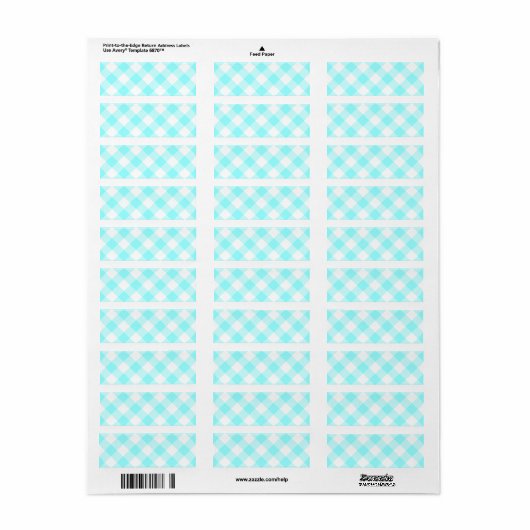 Aqua-Gingham-Muster (Vorne)