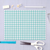 Aqua Gingham Seidenpapier (Handwerk)