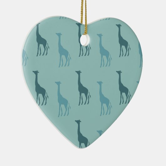 Aqua-Giraffen Keramik Ornament (Rechts)