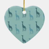Aqua-Giraffen Keramik Ornament (Hinten)