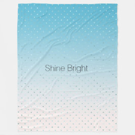 Aqua Glam Dots Ombre Fleecedecke