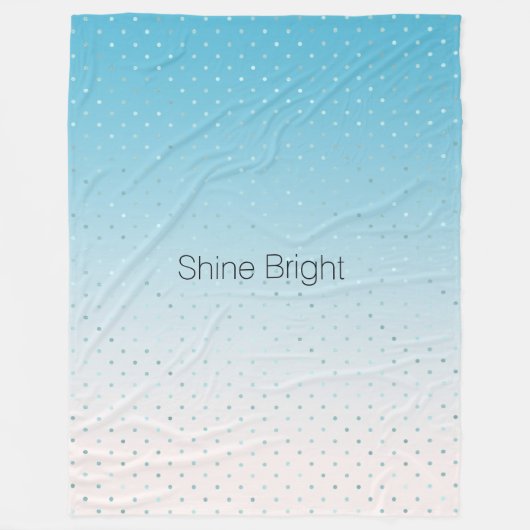 Aqua Glam Dots Ombre Fleecedecke (Vorderseite)