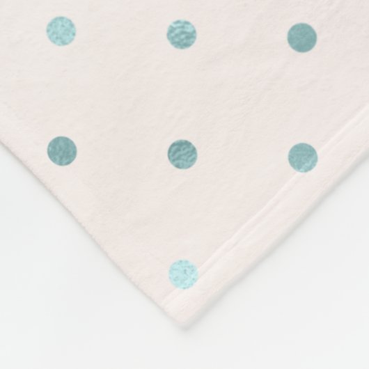 Aqua Glam Dots Ombre Fleecedecke (Ecke)