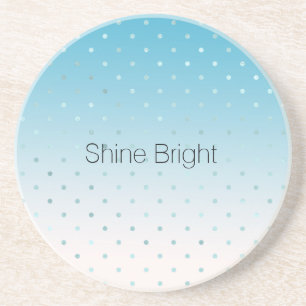 Aqua Glam Dots Ombre Getränkeuntersetzer