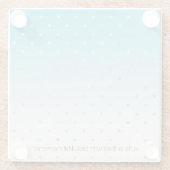 Aqua Glam Dots Ombre Glasuntersetzer (Rückseite)