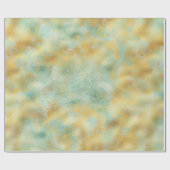 Aqua Glam Gold Glitz Sparkle Geschenkpapier (Flach)