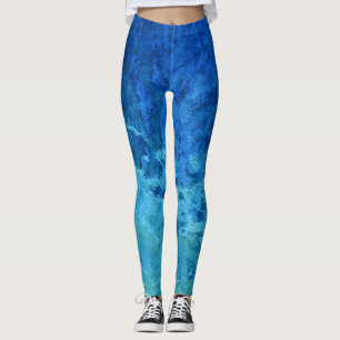 Aqua-Glas abstrakt Leggings