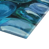 Aqua Glass Stones Schneidebrett (Ecke)