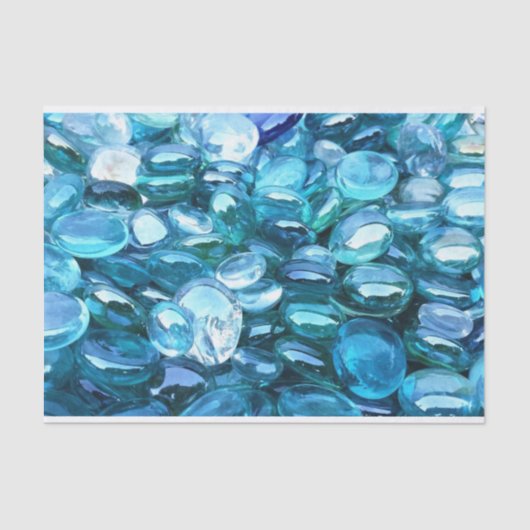 Aqua Glass Stones Seidenpapier (Vorderseite)