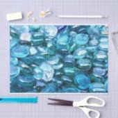 Aqua Glass Stones Seidenpapier (Handwerk)