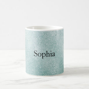 Aqua Glitter Ombre Weihnachten Kaffeetasse