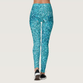 Aqua Glitz Glitzer Leggings (Rückseite)