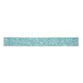 Aqua Glitz Glitzer     Satinband (Vorderseite)