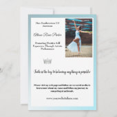Aqua Glitz Ruby Ombre Pageant Autogrammkarte Einladung (Rückseite)