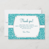 Aqua-Glitzer danken Ihnen Karten (Vorderseite)
