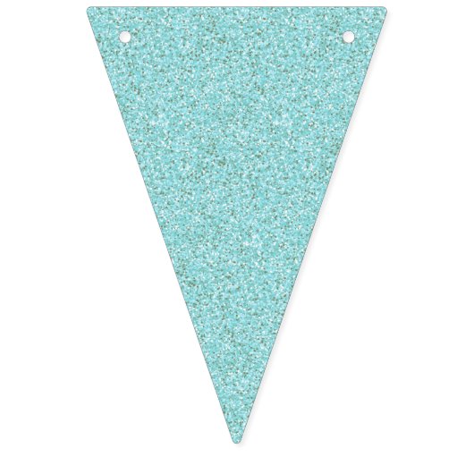 Aqua Glitzer Mermaid Party Bunting Banner (Zweite Fahne)