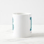 Aqua Glitzer Muster Letter B Tasse (Mittel)