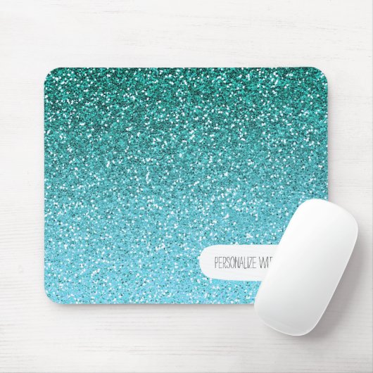 Aqua-Glitzer Ombre Mousepad (Mit Mouse)
