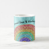 Aqua Glitzer Sparkle Gold Rainbow Kaffeetasse (Mittel)